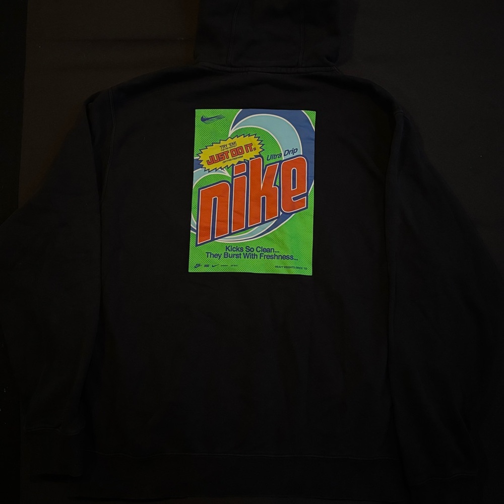 Nike Black Hoodie with Vibrant Graphic